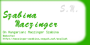 szabina maczinger business card